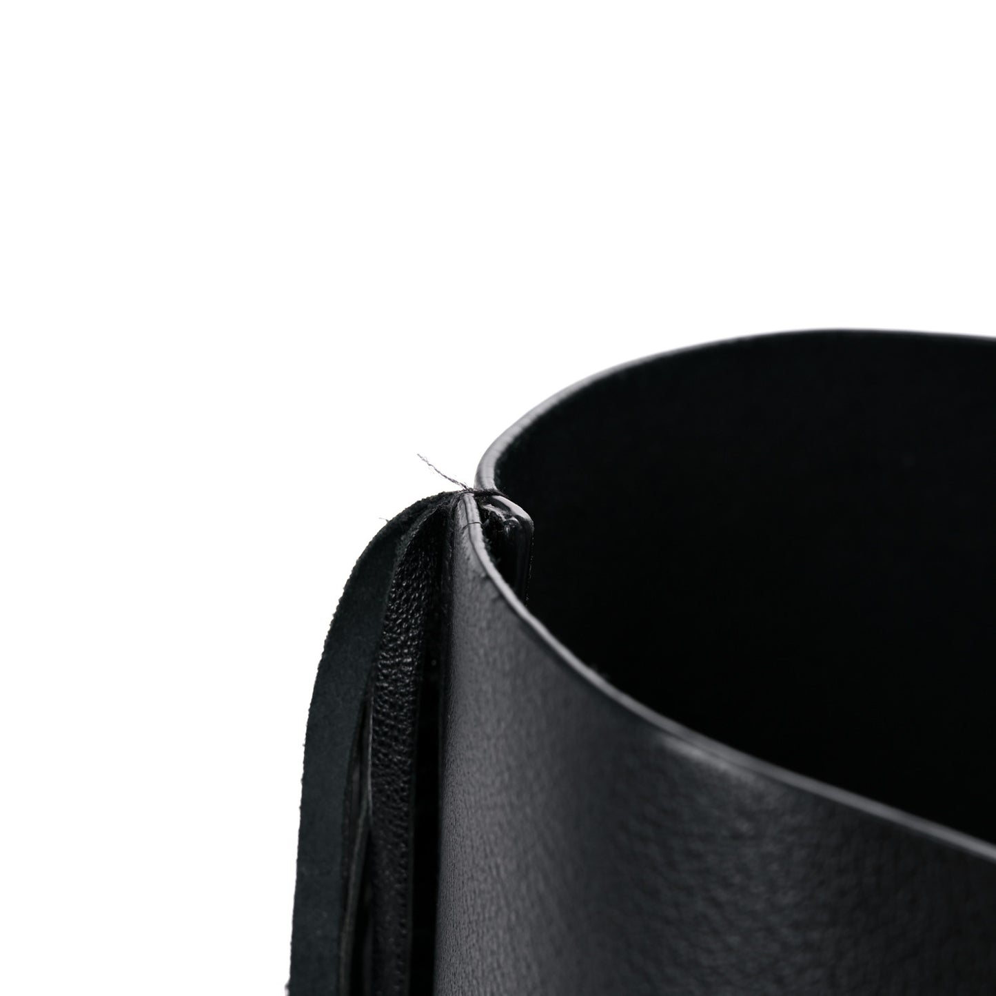 Calfskin Large Fringe Shopping Tote Black