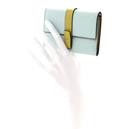 Loewe Grained Calfskin Small Vertical Wallet Iceberg Citronelle 2 of 7