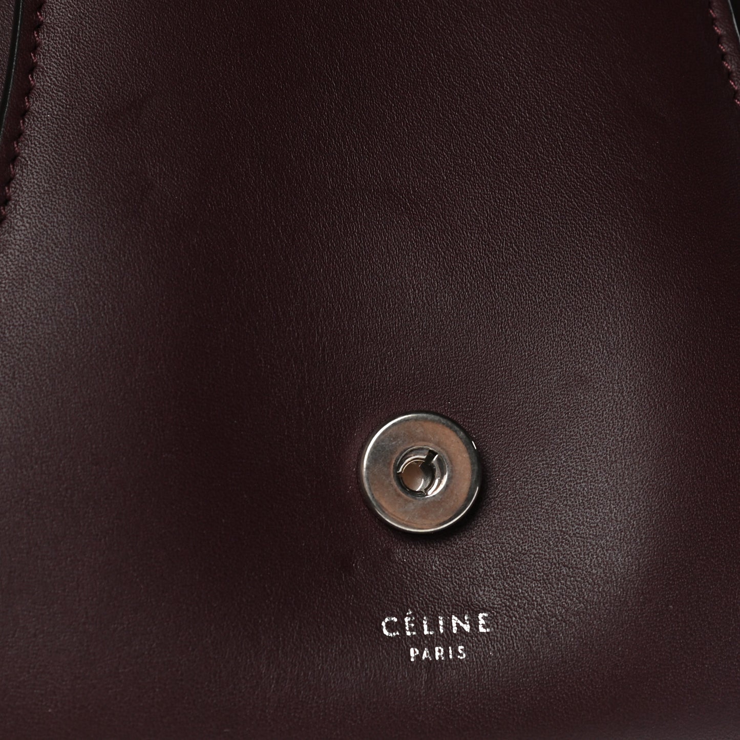 Smooth Calfskin Clutch on Chain Burgundy