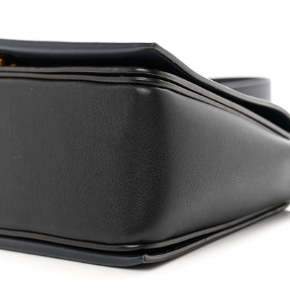 Celine Shiny Smooth Calfskin Medium Frame Shoulder Bag Black Navy 11 of 12