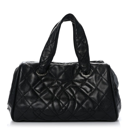 Chanel Caviar Quilted CC Timeless Bowler Black 1 of 12