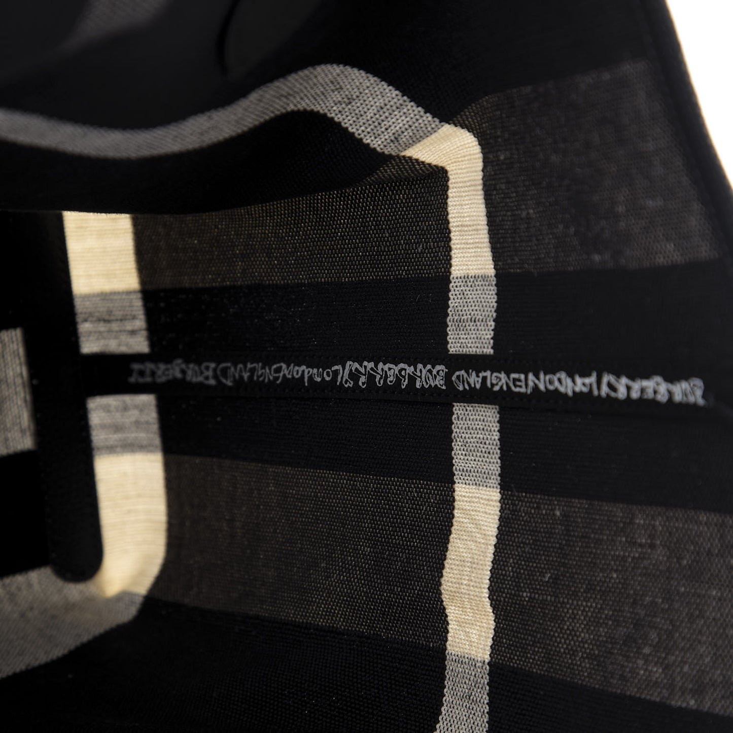 Coated Canvas Mega Check Medium Doodle Tote Black White