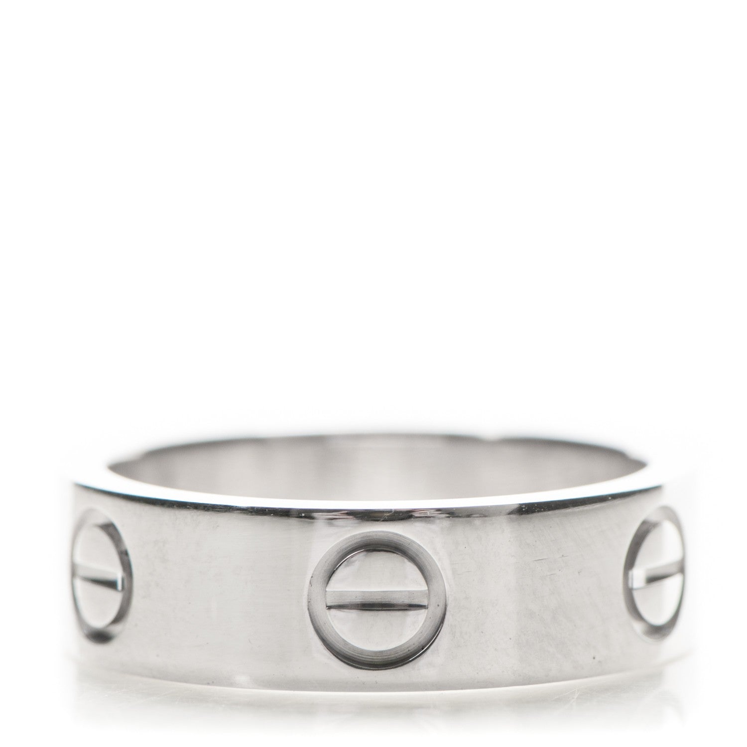 Cartier 18K White Gold 5.5mm LOVE Ring 50 5.25 1 of 4