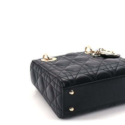 Christian Dior Lambskin Cannage Mini Lady Dior Black 7 of 8