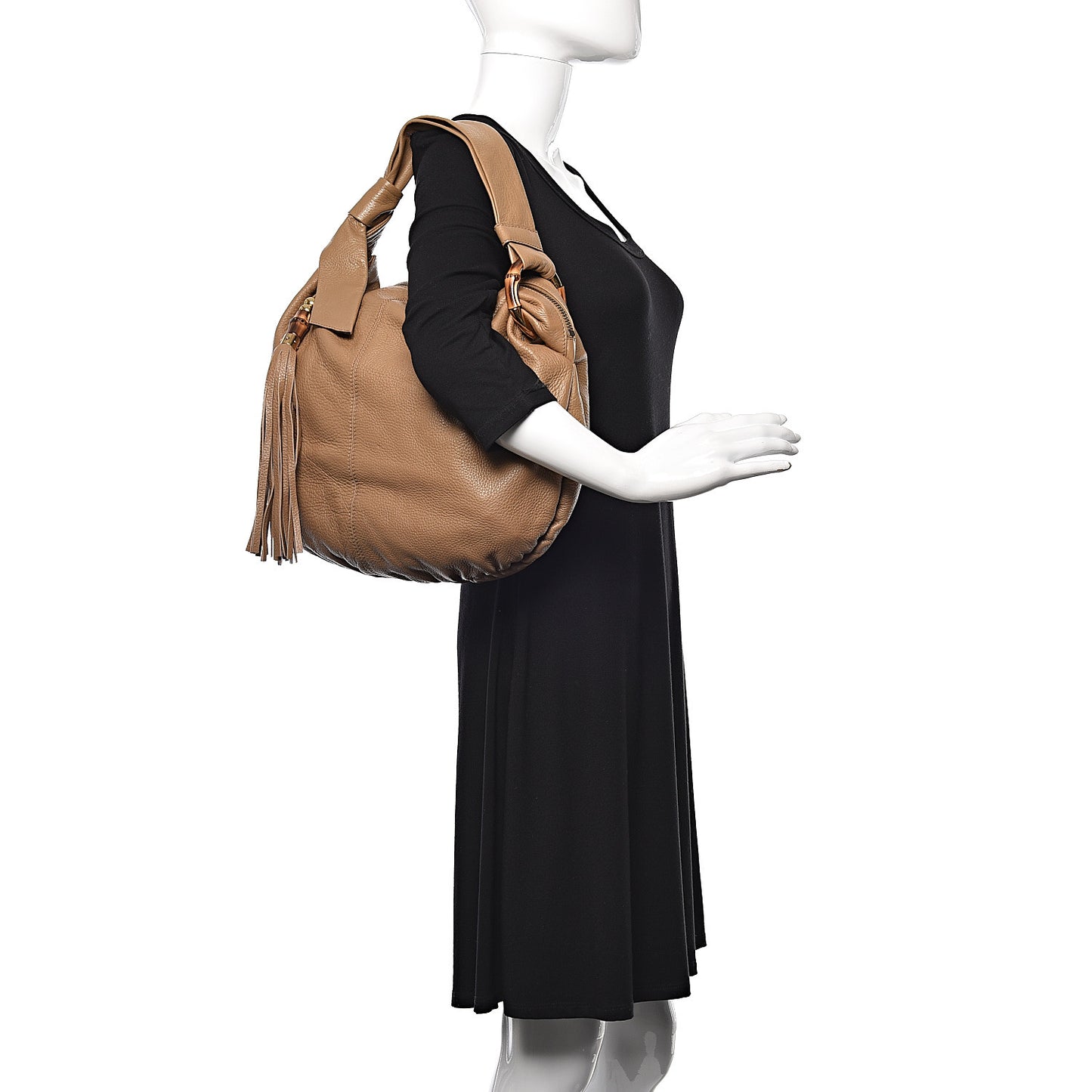 Pebbled Calfskin Medium Jungle Hobo Beige