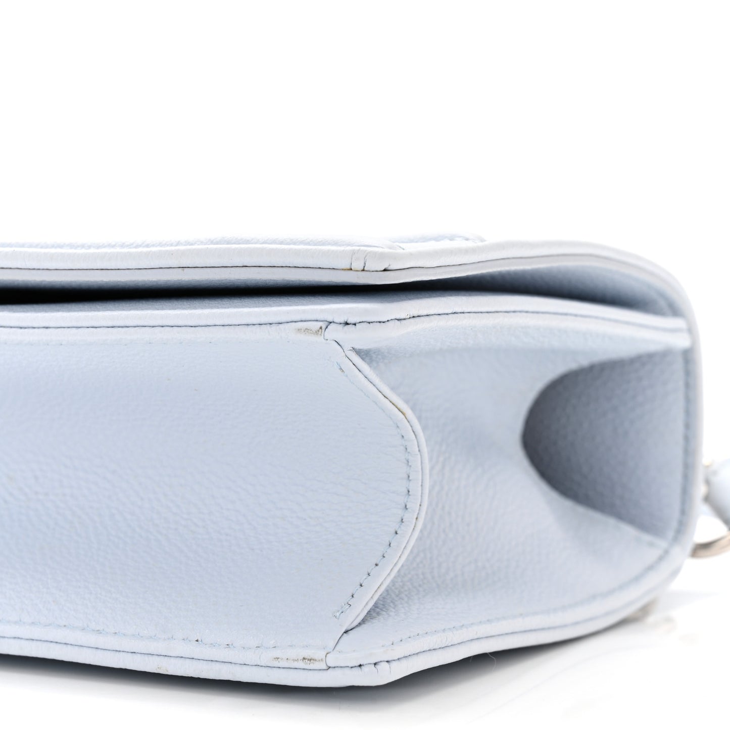 Grained Calfskin Small Diorama Flap Bag Sky Light