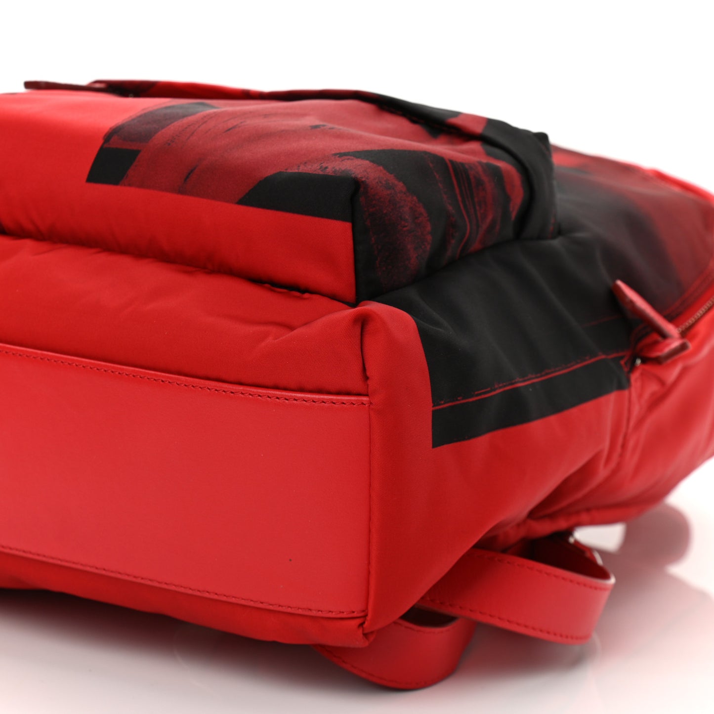 Nylon Bambi Print Small Backpack Red