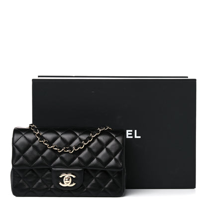 Chanel Lambskin Quilted Mini Rectangular Flap Black 12 of 12