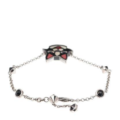Gucci Sterling Silver Black Spinel Enamel Bosco Bracelet 3 of 5