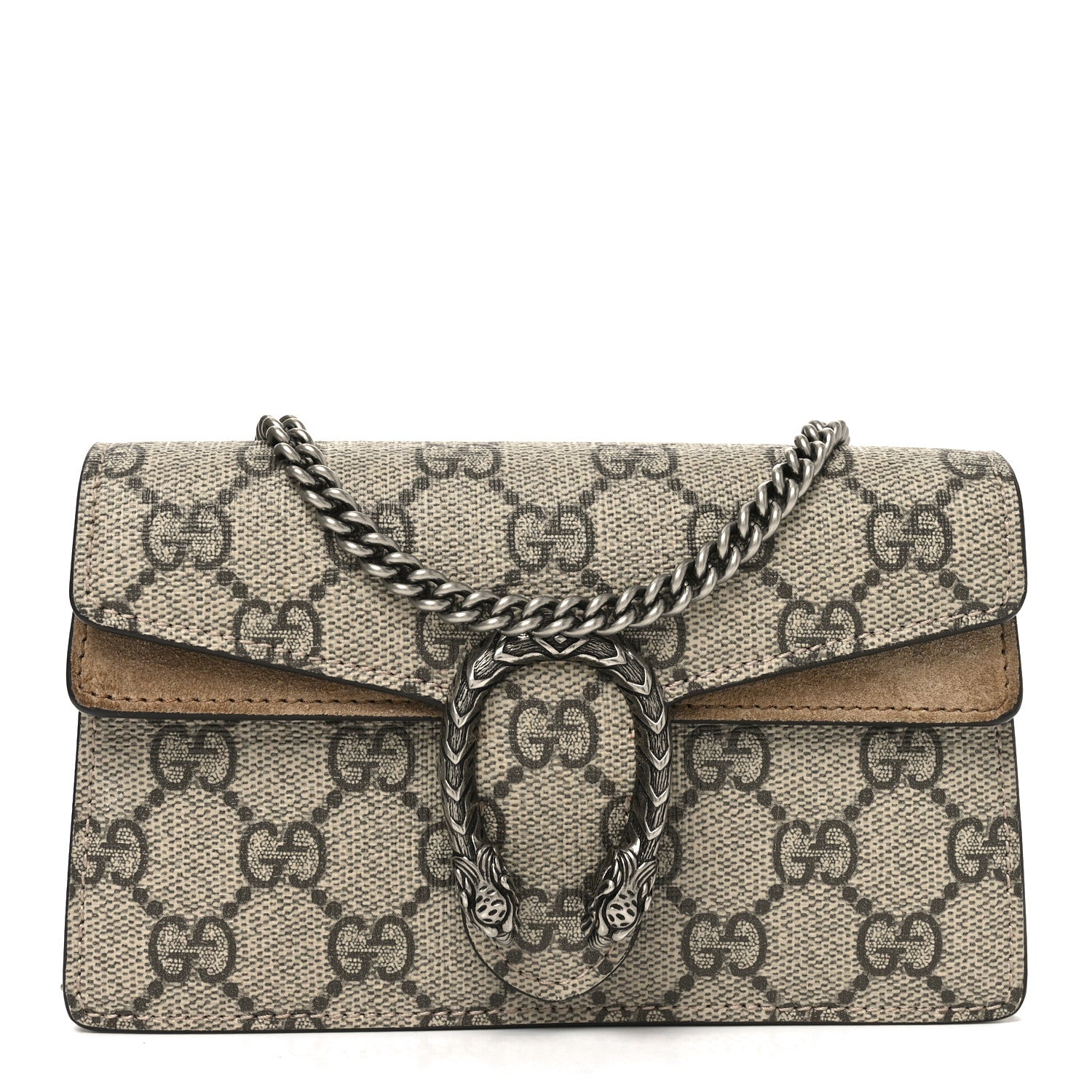 Gucci GG Supreme Monogram Super Mini Dionysus Shoulder Bag Taupe 1 of 10