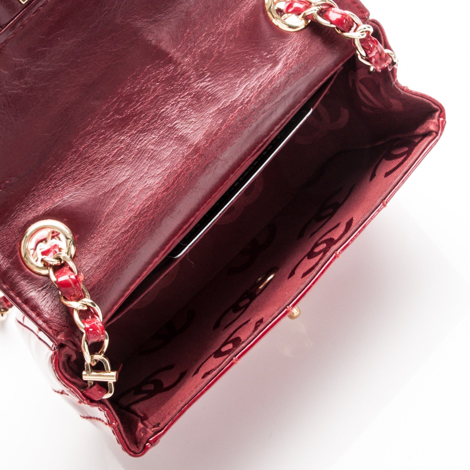 Chanel Patent Square Stitched Mini Flap Red 5 of 8