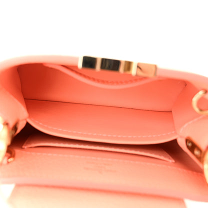 Louis Vuitton Taurillon Ayers Capucines Mini Coral 5 of 10