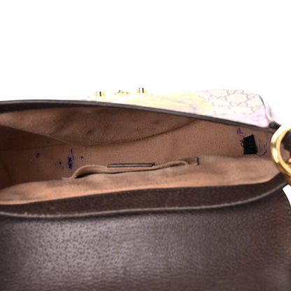 Gucci GG Supreme Monogram Bengal Web Medium Padlock Messenger Shoulder Bag Beige Pink 5 of 28