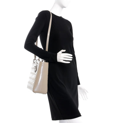 Christian Dior Patent Cannage Large Lady Dior Grey 2 of 11