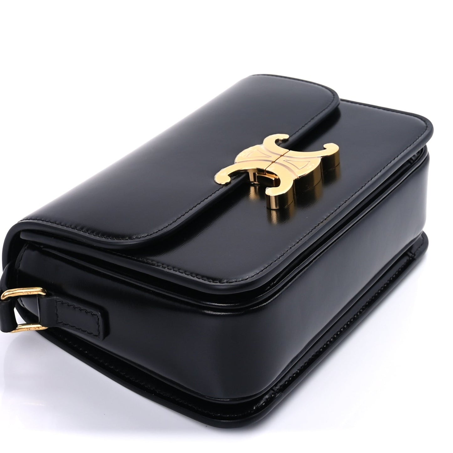 Shiny Calfskin Teen Triomphe  Black