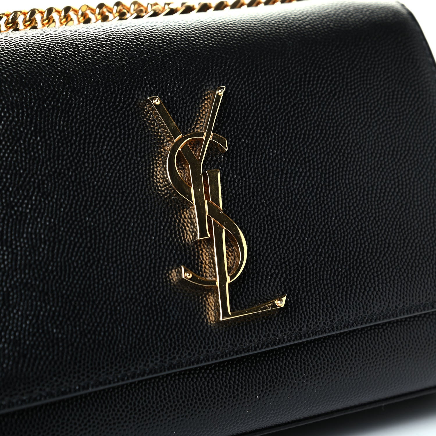 Saint Laurent Grain De Poudre Small Monogram Kate Satchel Black 6 of 6