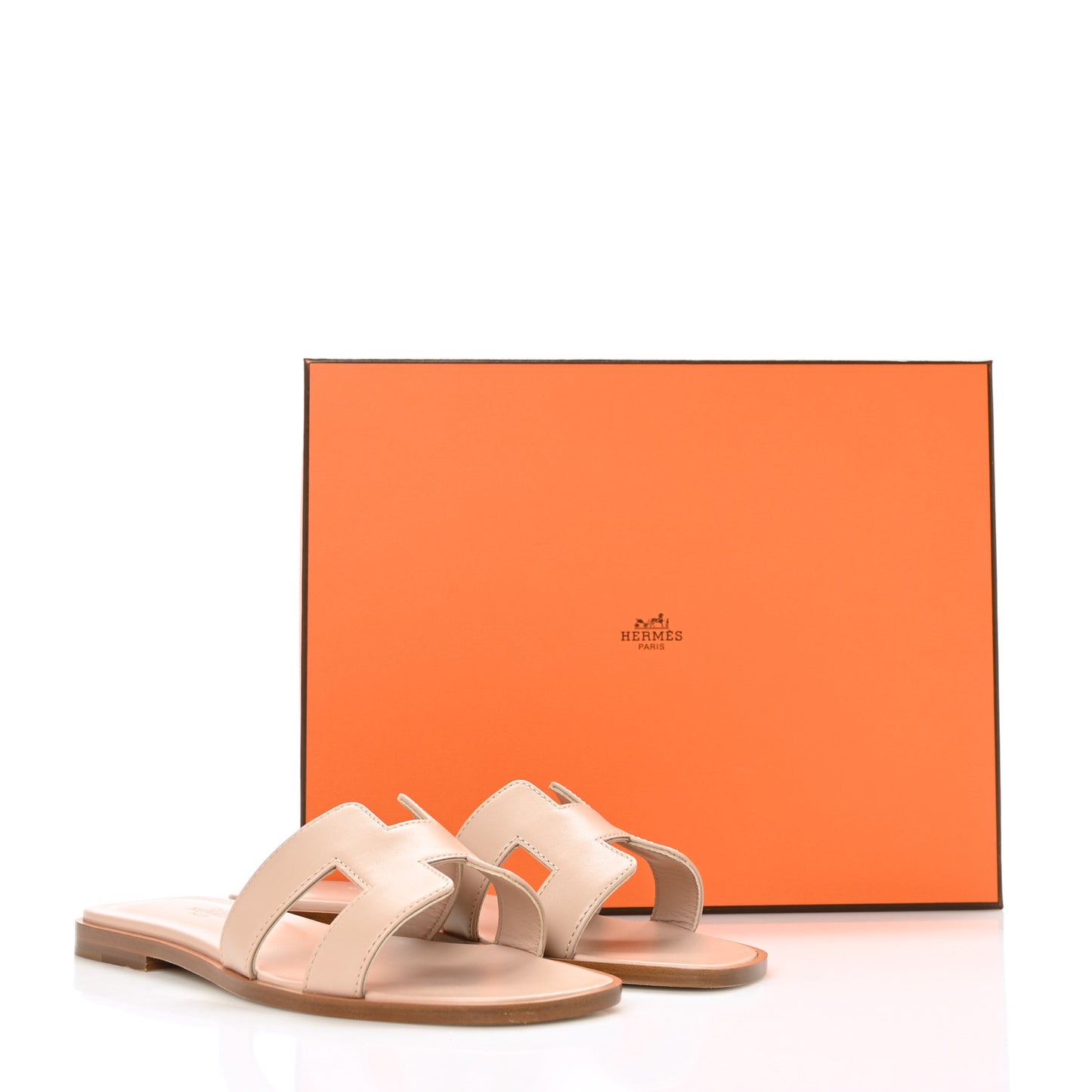 Box Calfskin Oran Sandals 36 Bois De Santal