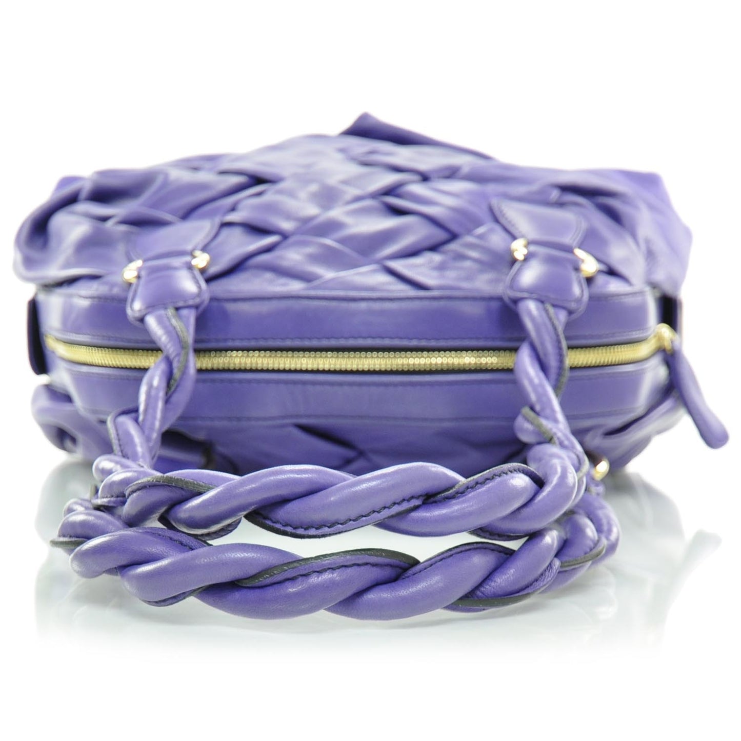 Lambskin Woven Couture Bag Purple
