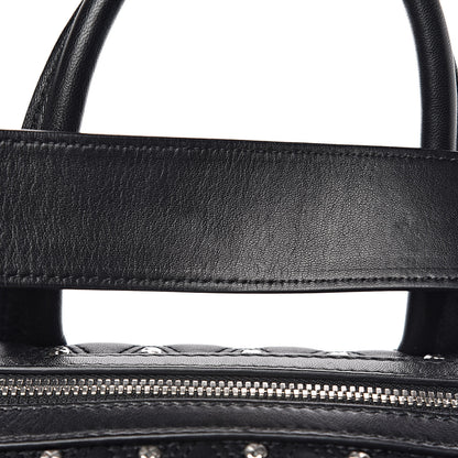 Versace Nappa Trapuntata Triangle Quilted Studded Duffle Black 11 of 12