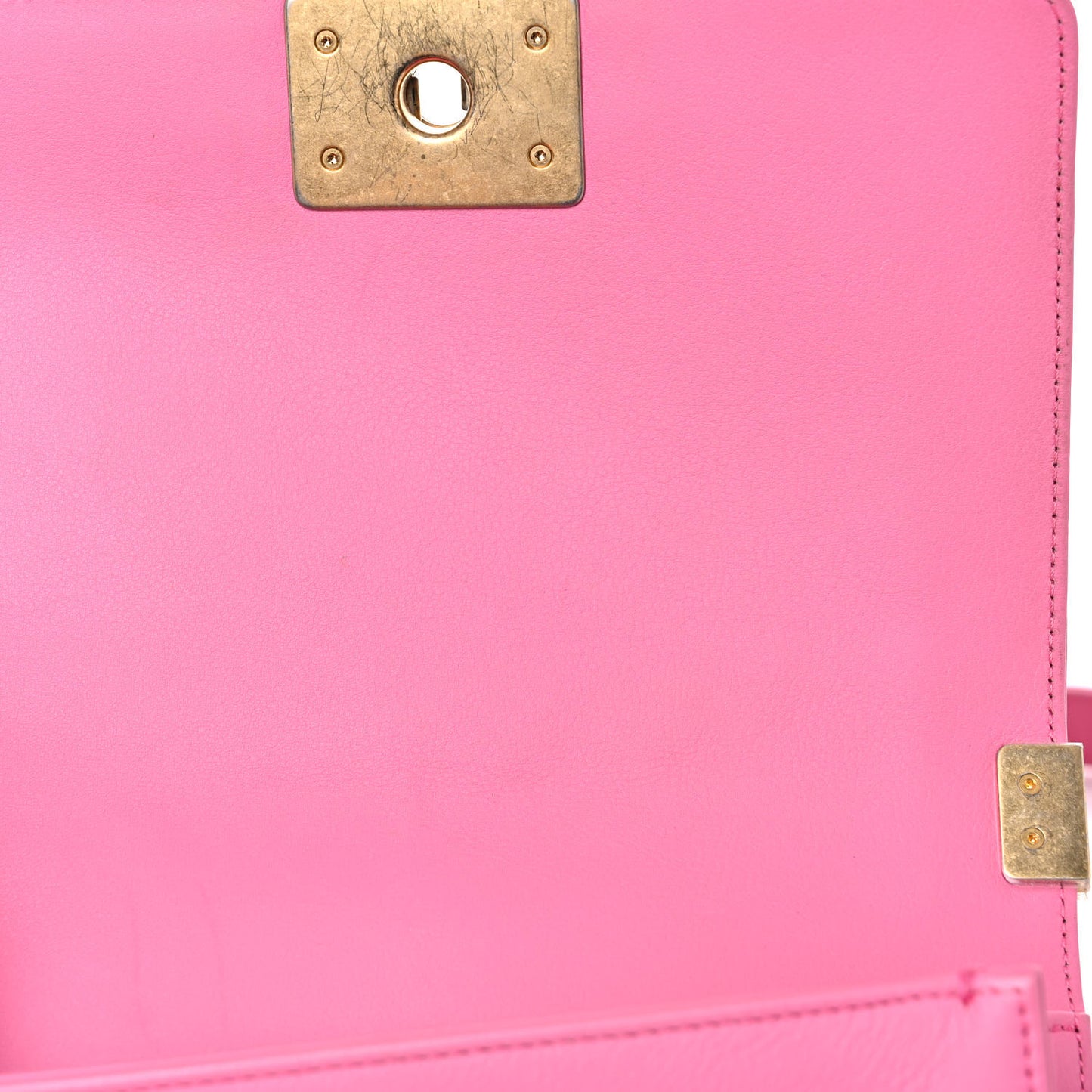 Calfskin Quilted Small Boy Flap Pink
