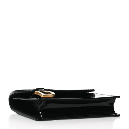 Christian Dior Patent Calfskin Saddle Card Holder Black 4 of 10