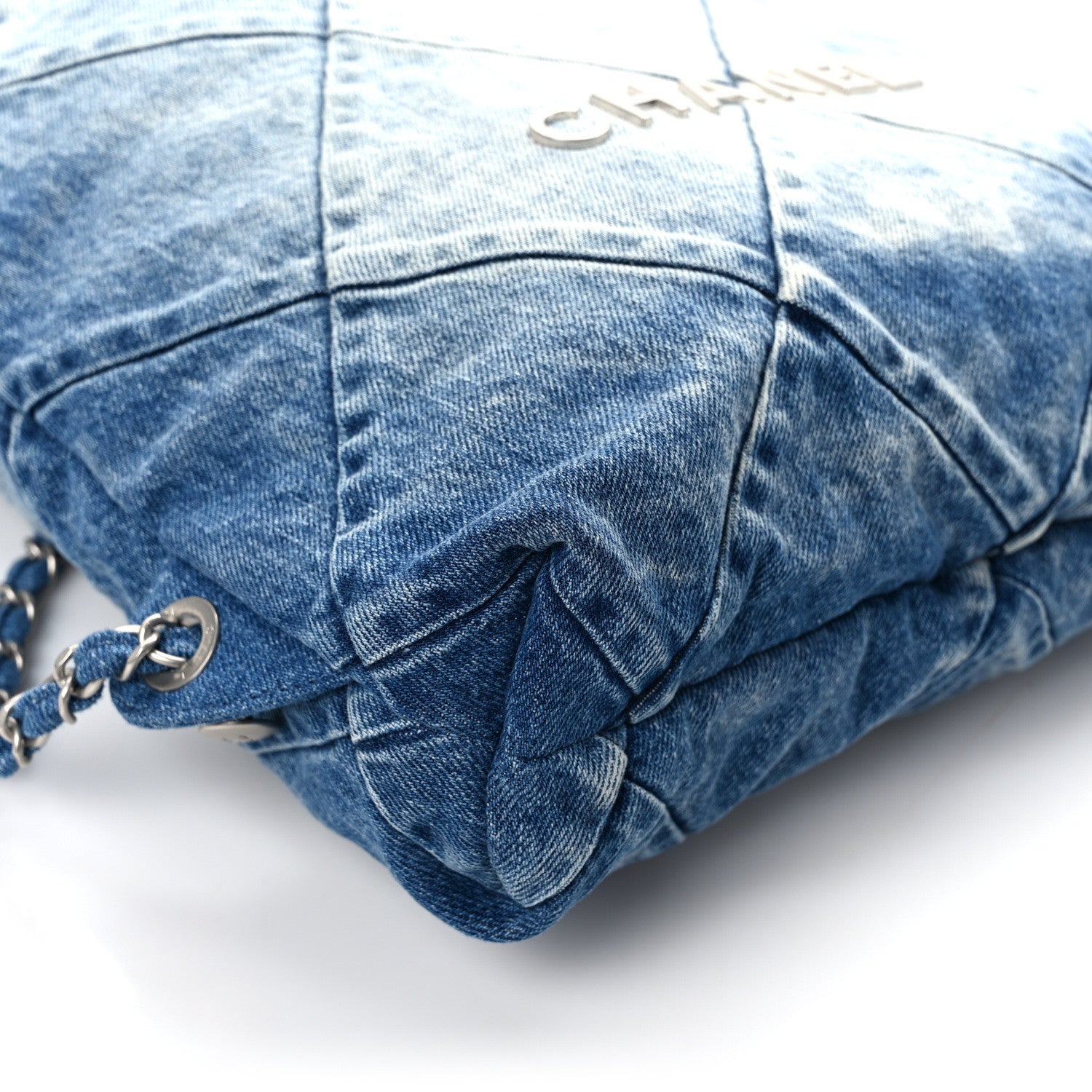 Chanel Denim Quilted Chanel 22 Backpack Blue 11 of 14