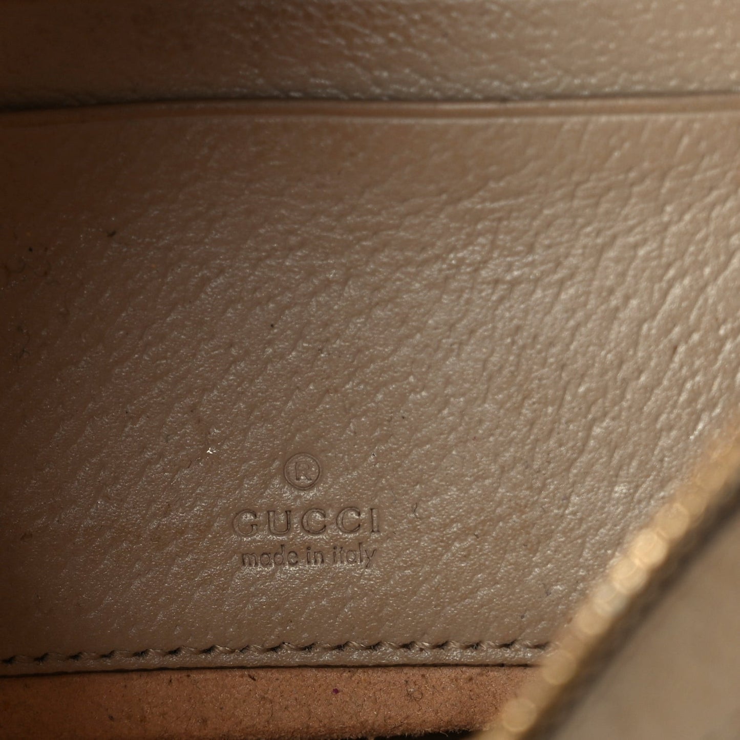 GG Supreme Monogram Textured Dollar Calfskin Mini Retro Interlocking G Half Moon Bag Beige Mystic White Oatmeal
