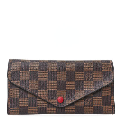 Louis Vuitton Damier Ebene Josephine Wallet Red 1 of 8