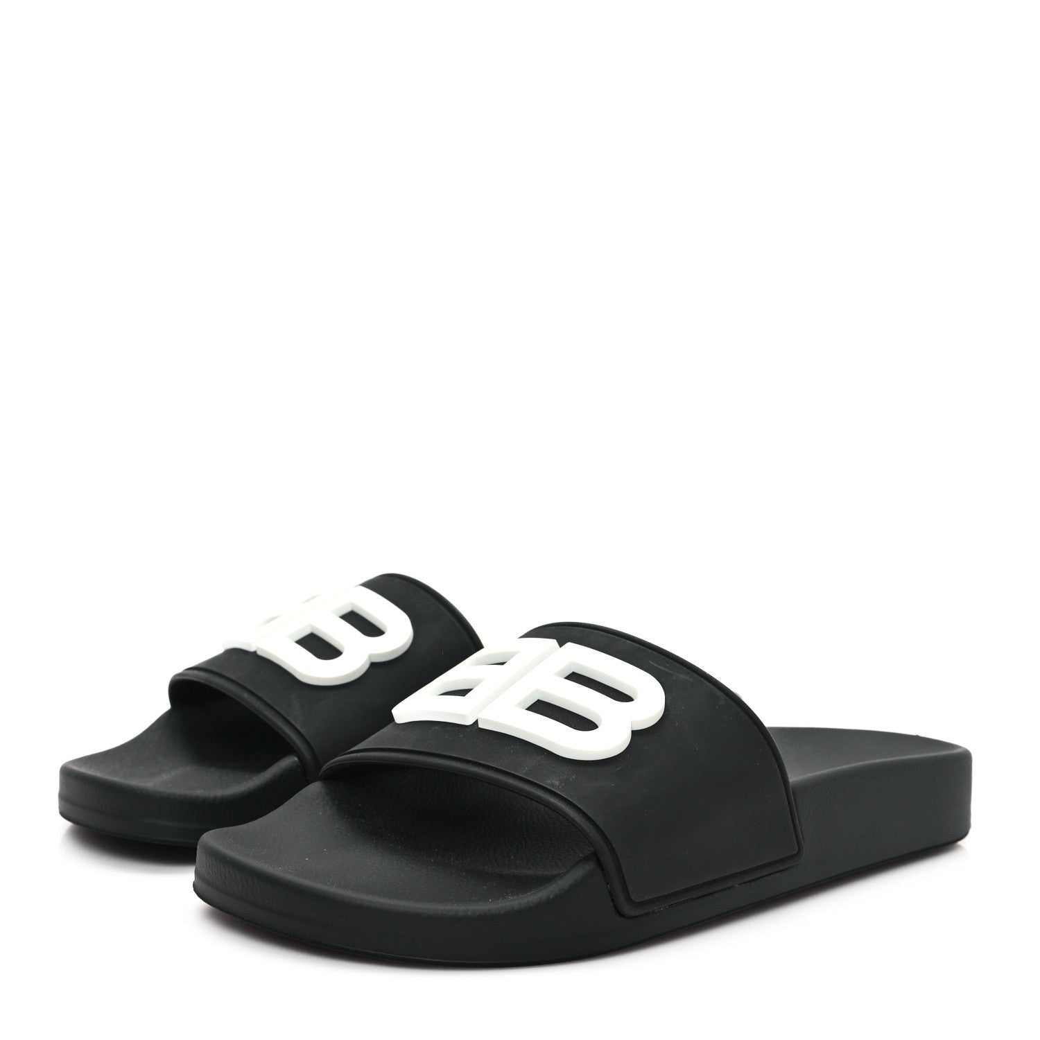 Balenciaga Rubber Womens BB Pool Slide Sandals 36 Black 4 of 7