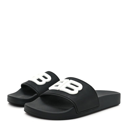 Balenciaga Rubber Womens BB Pool Slide Sandals 36 Black 4 of 7