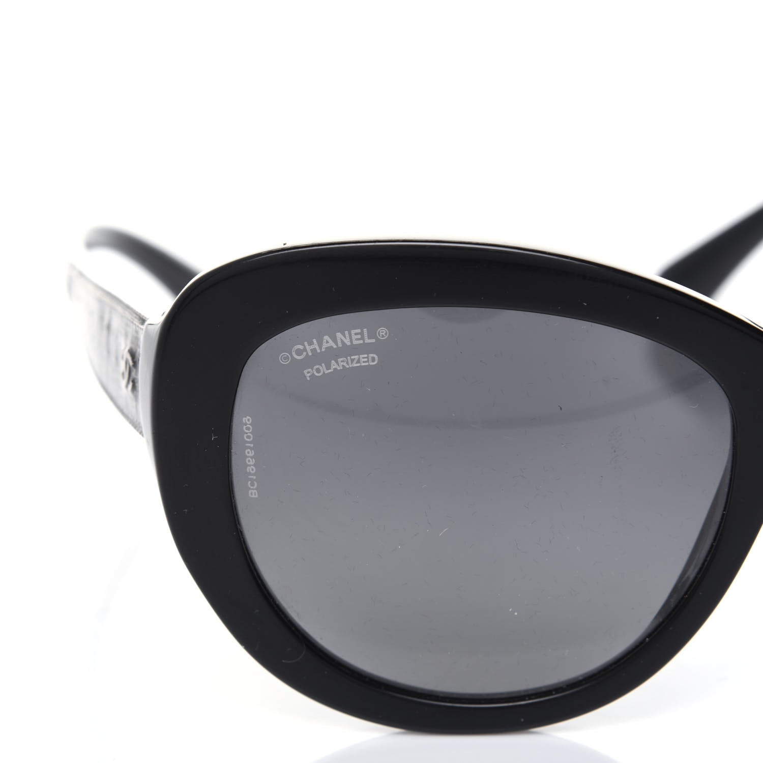 Chanel Polarized Butterfly Signature Sunglasses 5346 Black 8 of 9