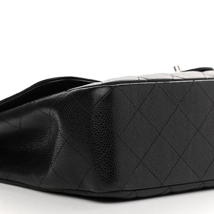 Chanel Caviar Quilted Jumbo Single Flap Black 9 of 11