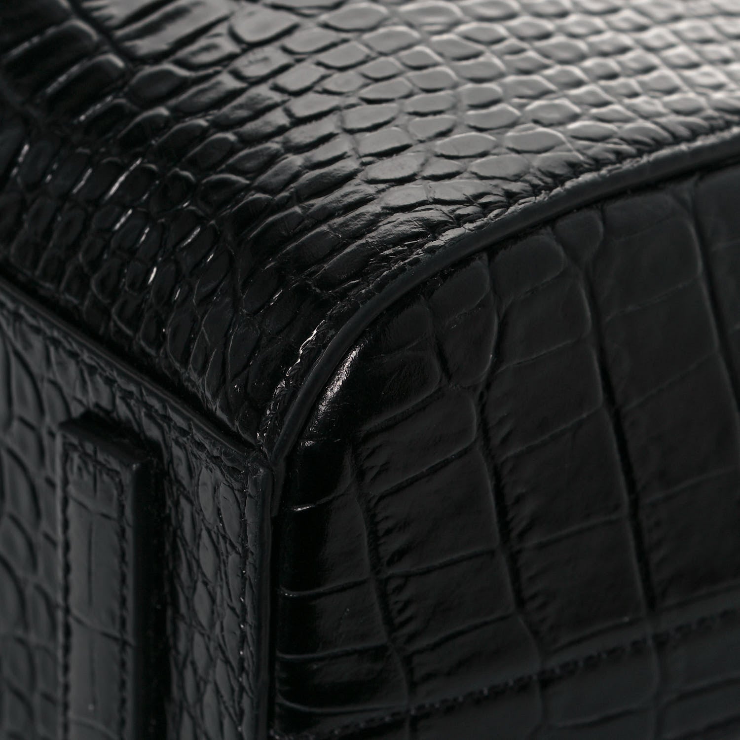 Givenchy Calfskin Crocodile Embossed Mini Antigona Black 10 of 12