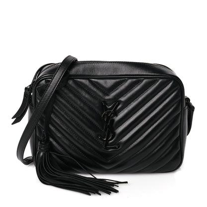 Saint Laurent Calfskin Matelasse Monogram Monochrome Lou Camera Bag Black 1 of 8