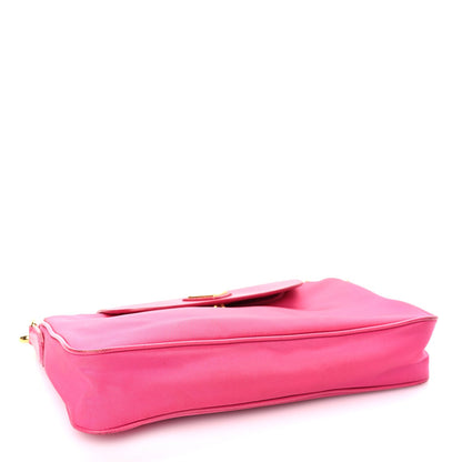 Prada Tessuto Nylon Saffiano Crossbody Bag Fuxia 3 of 8