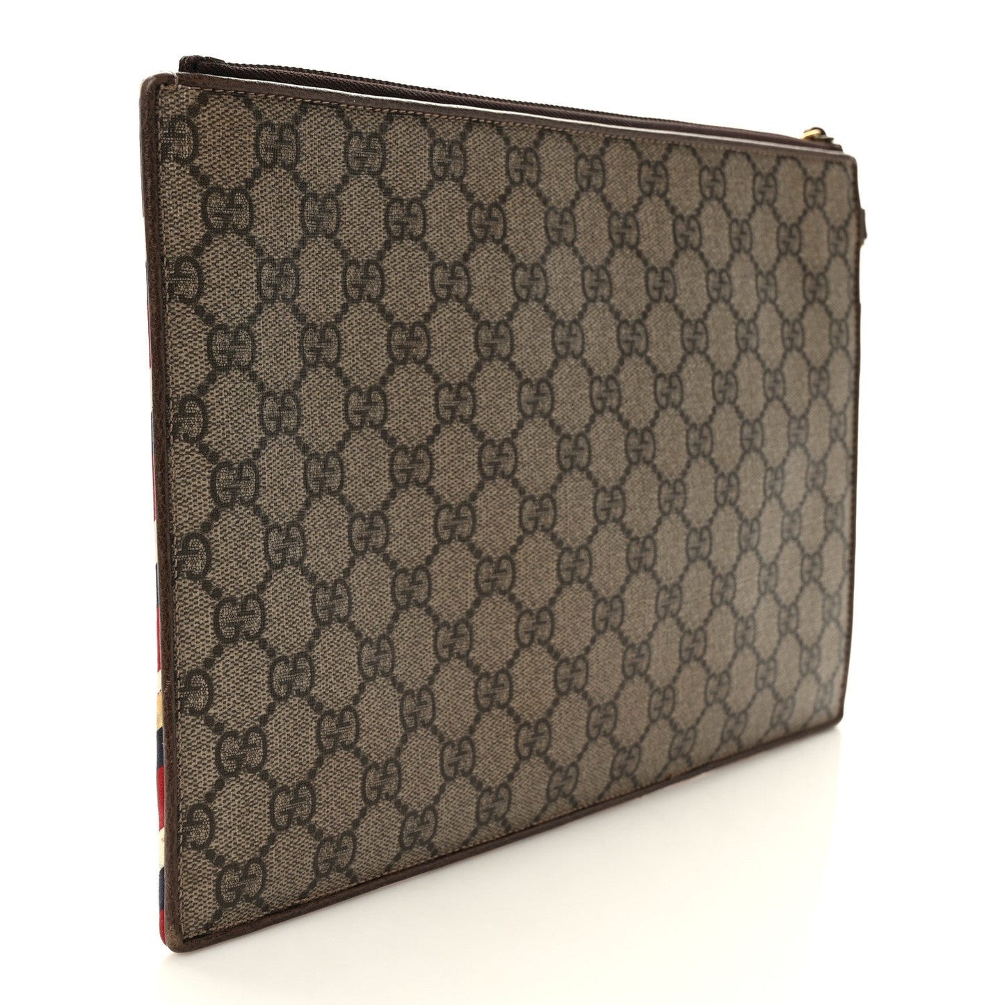 GG Supreme Monogram Courrier Documents Holder Beige New Acero