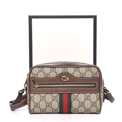 Gucci GG Supreme Monogram Web Mini Ophidia Shoulder Bag Brown 11 of 11
