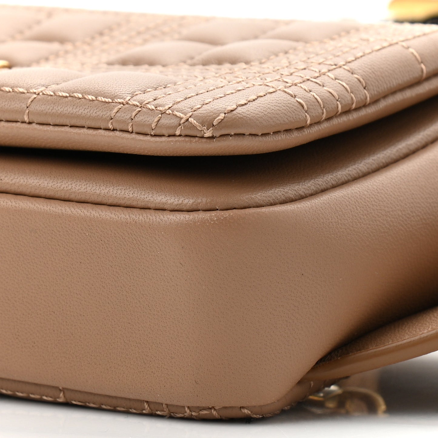 Lambskin Quilted Lola Belt Bag Camel