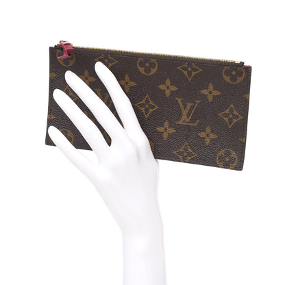 Louis Vuitton Monogram Felicie Chain Wallet Zippered Insert Fuchsia 2 of 6