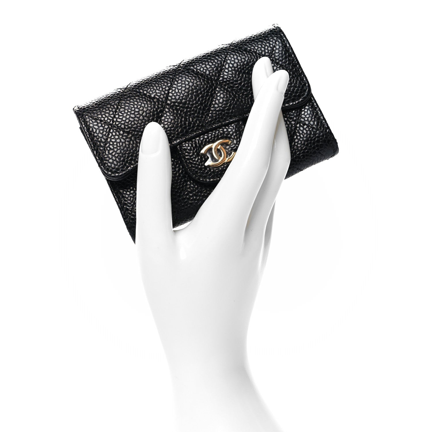 Chanel Caviar Quilted Flap Card Holder Black 2 of 9