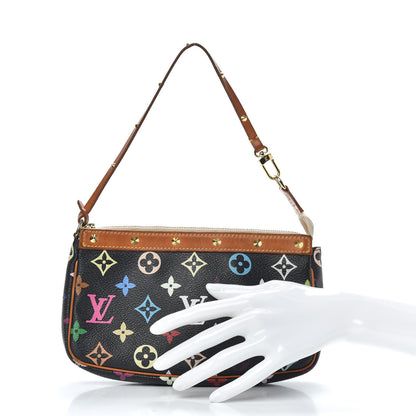 Louis Vuitton Monogram Multicolor Pochette Accessories Black 2 of 14