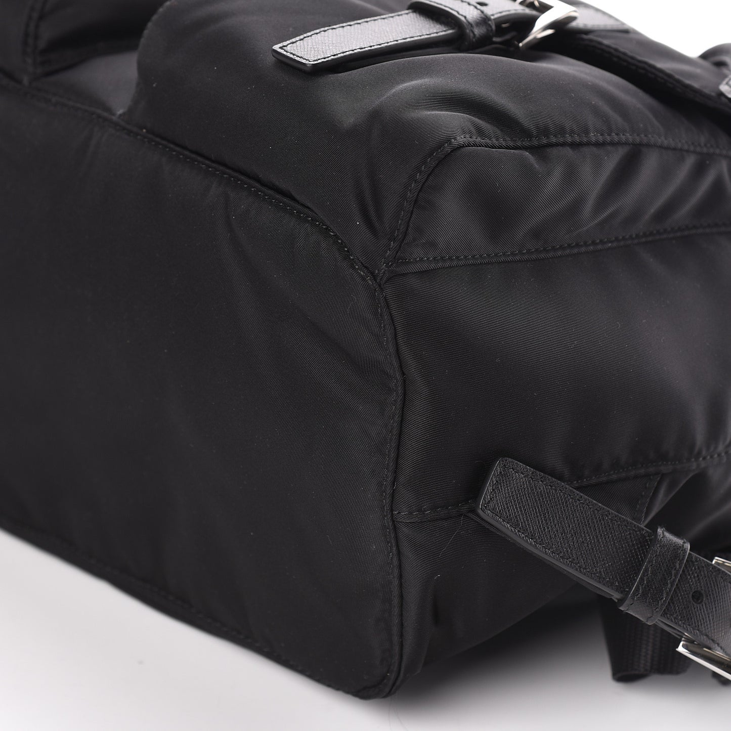 Tessuto Nylon Saffiano Medium Backpack Black