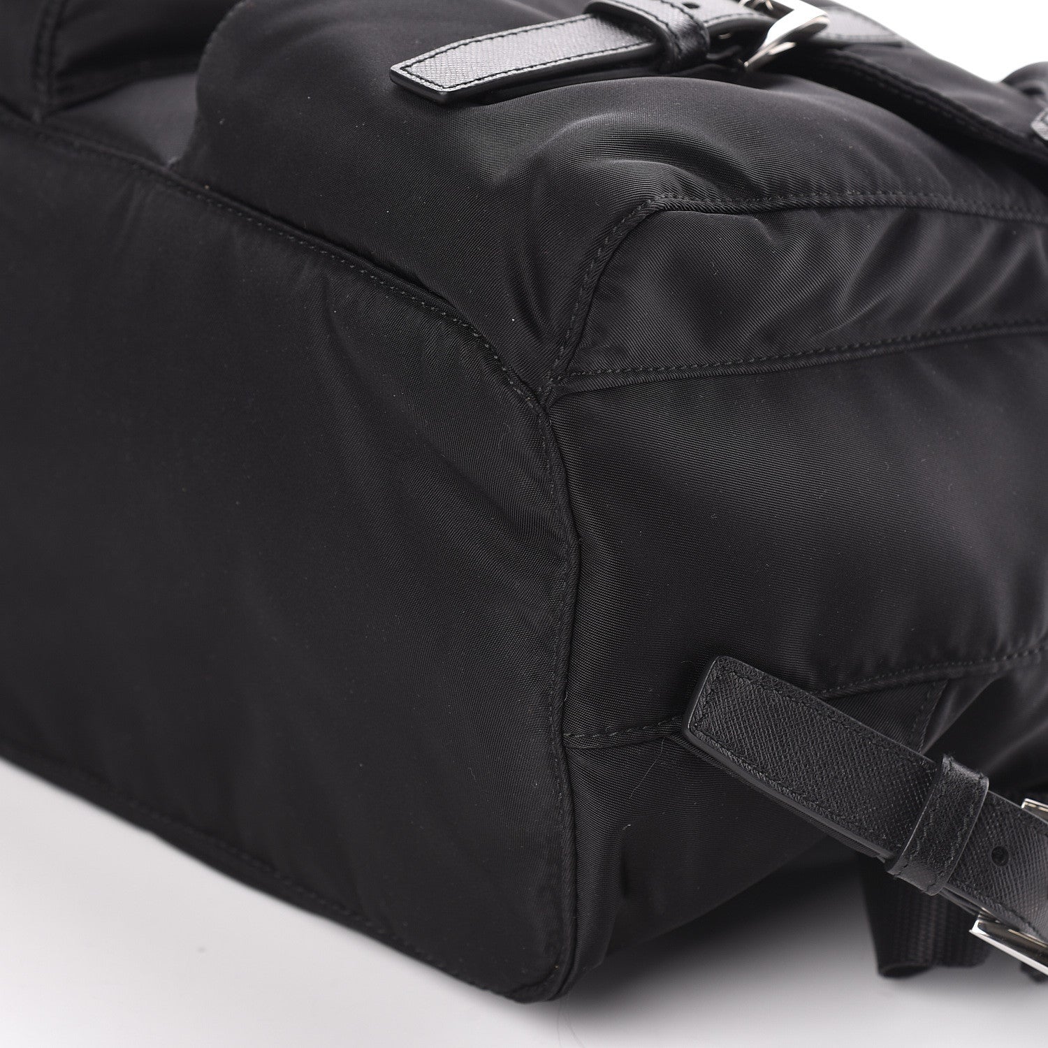 Prada Tessuto Nylon Saffiano Medium Backpack Black 8 of 9