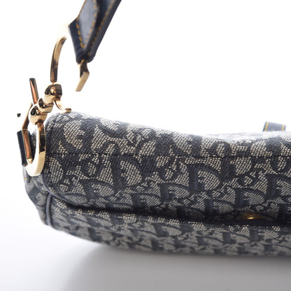 Christian Dior Monogram Double Saddle Bag Navy Blue 10 of 10