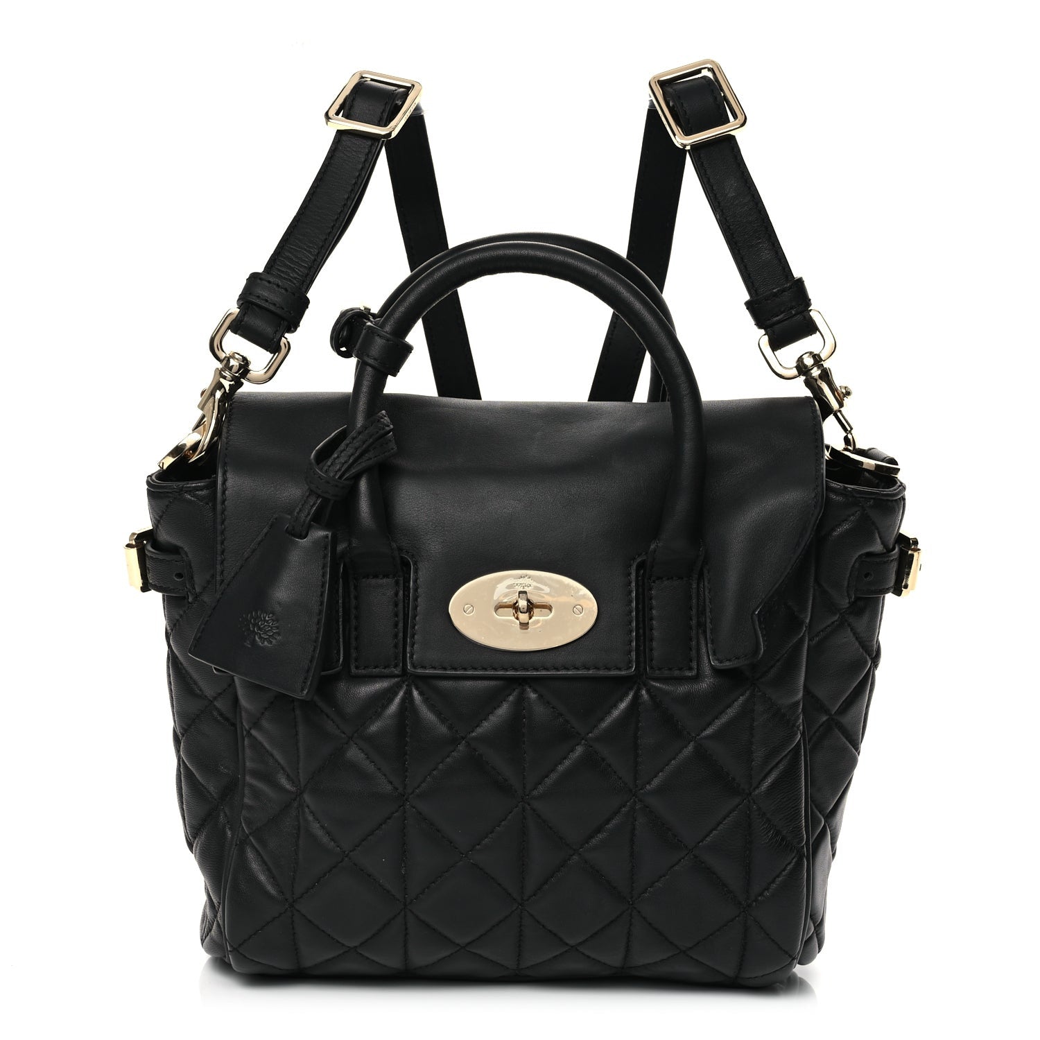 Mulberry Nappa Quilted Mini Cara Delevingne Convertible Bag Black 1 of 10