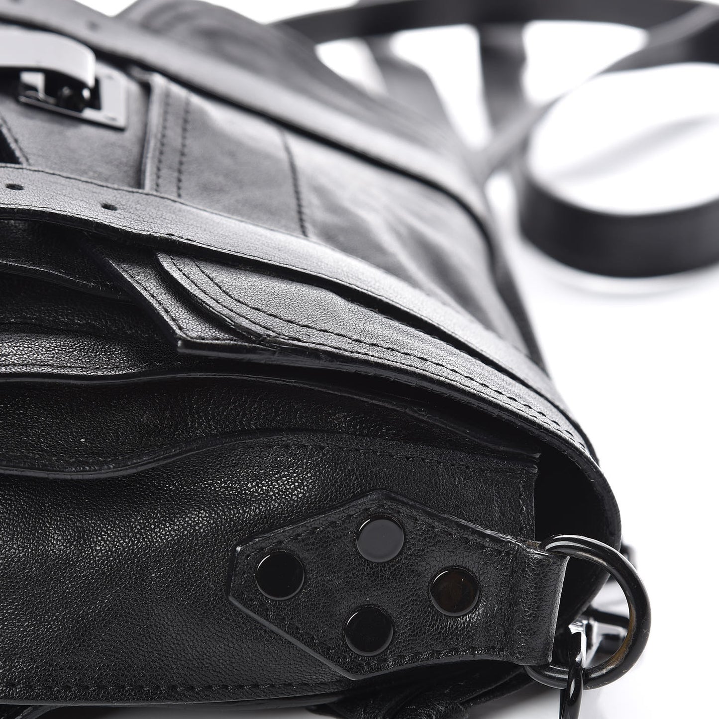 Lambskin PS1 Mini Pouch Messenger Black