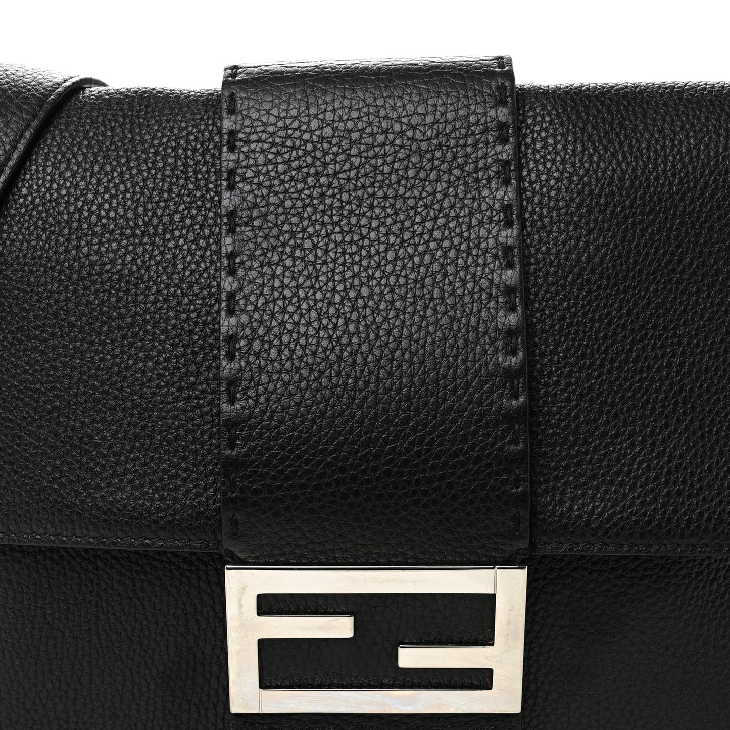 Cuoio Romano Selleria Large Convertible Baguette  Black