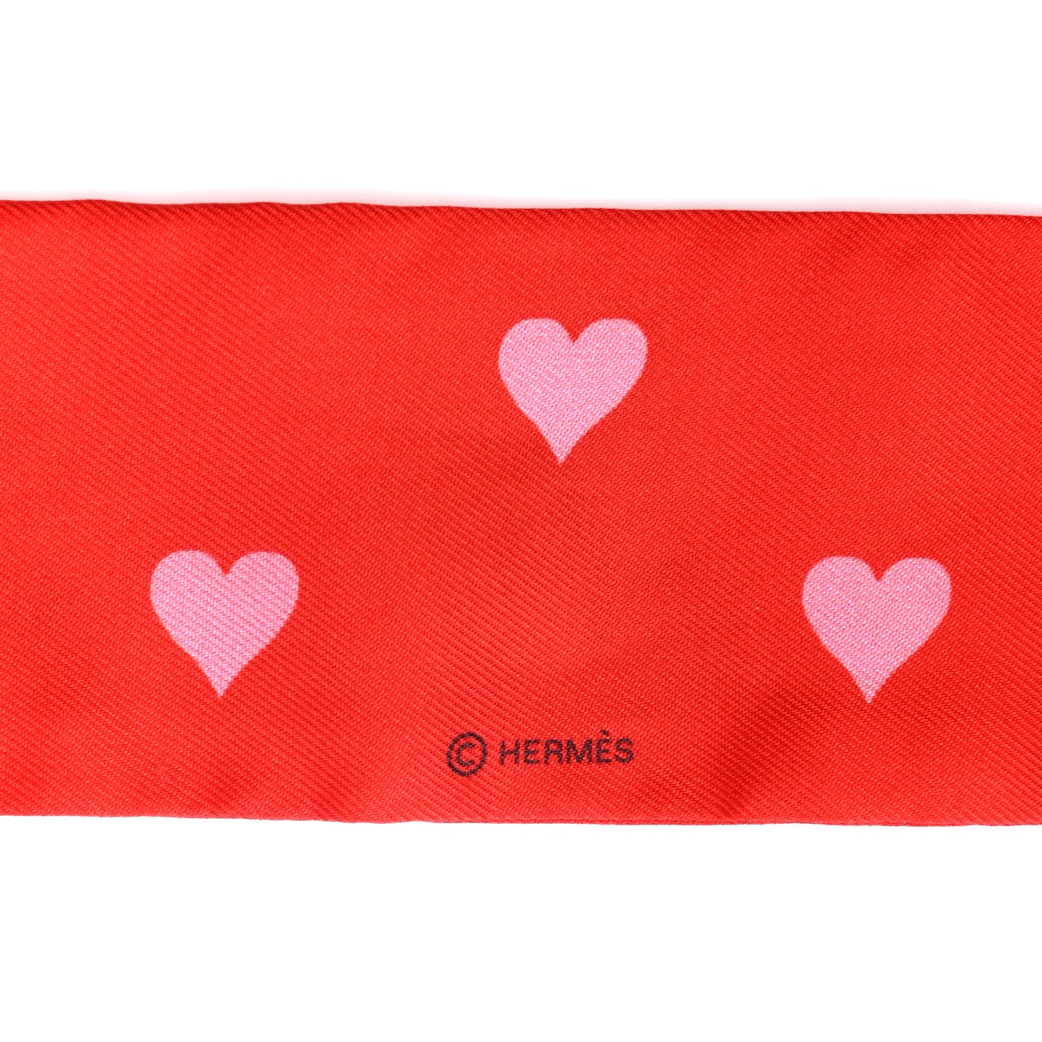 Hermes Silk Tea Time Twilly Rouge Vif Vert Multicolor 3 of 5