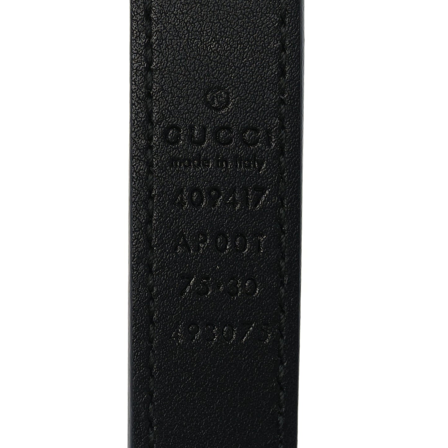 Calfskin Double G 20mm Belt 75 30  Black