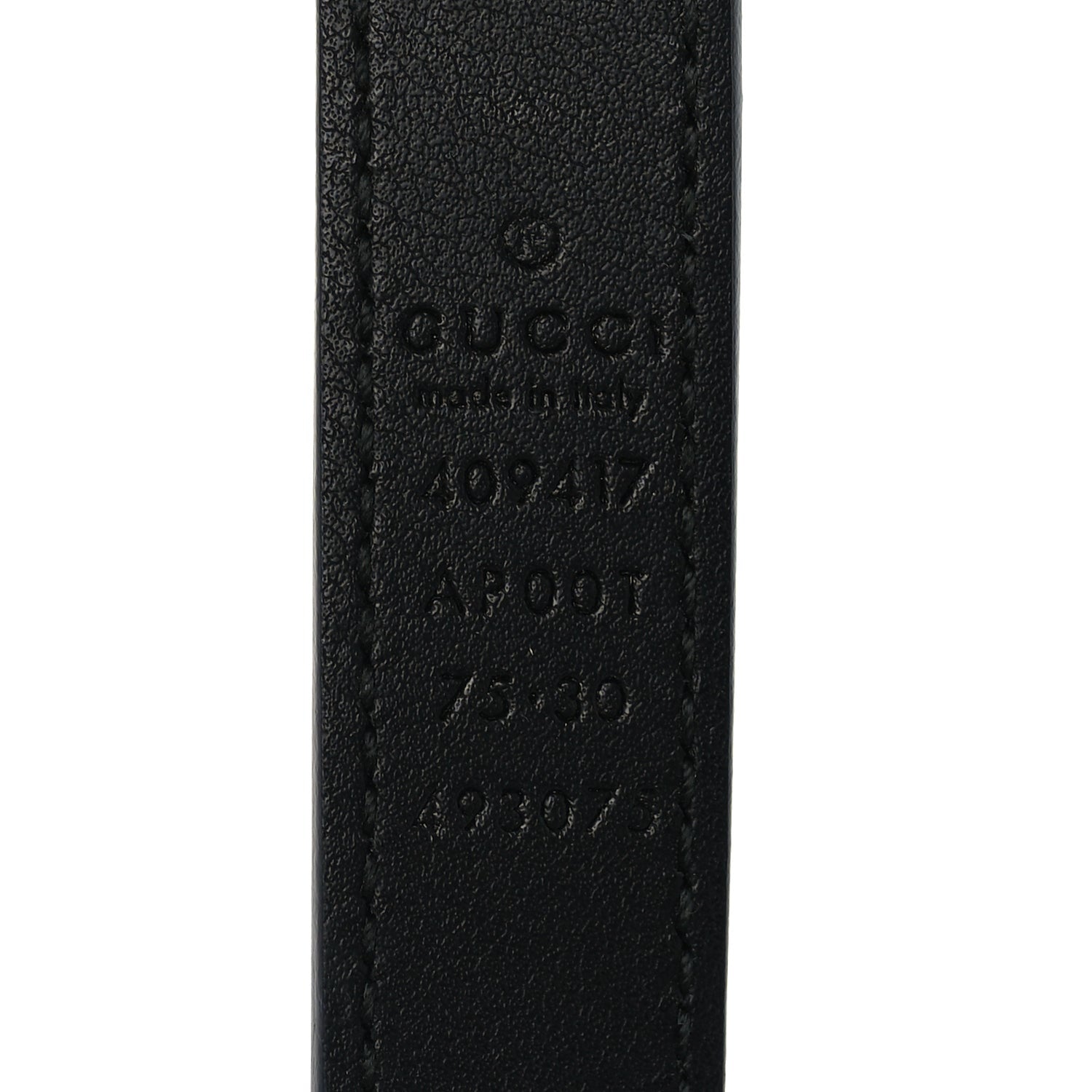 Gucci Calfskin Double G 20mm Belt 75 30  Black 5 of 5